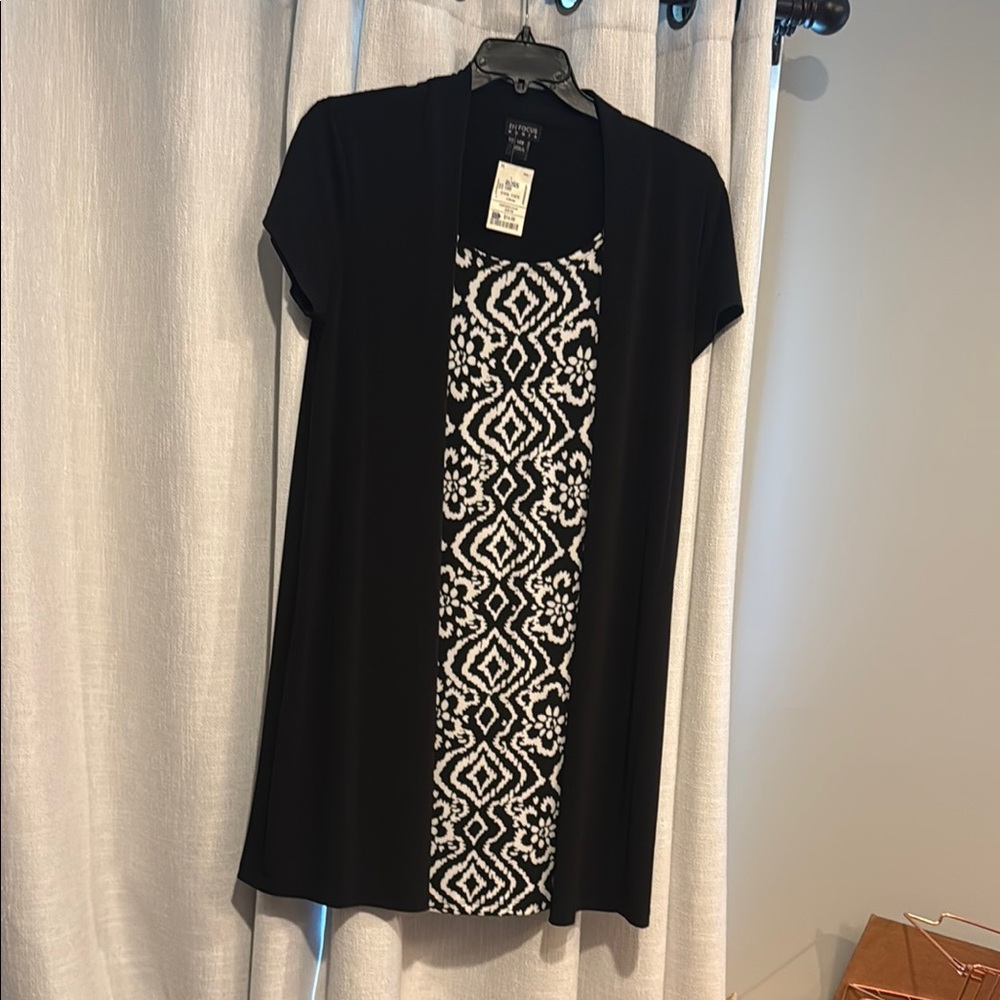 Black and White Patterned Dress